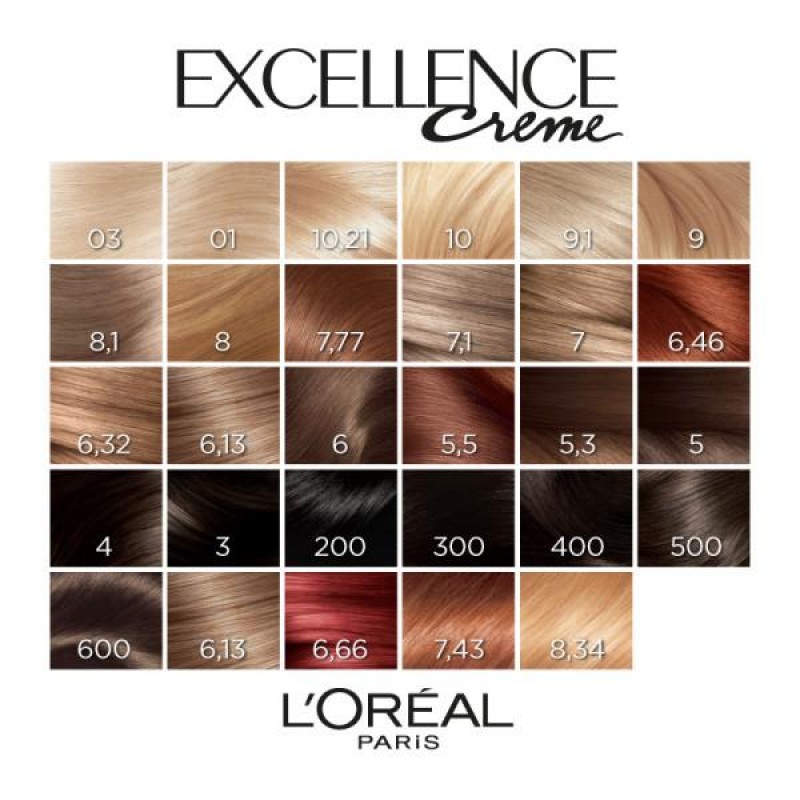 LOREAL EXCELLENCE COLOR CREME N.6 ΞΑΝΘΟ ΣΚΟΥΡΟ 200ML