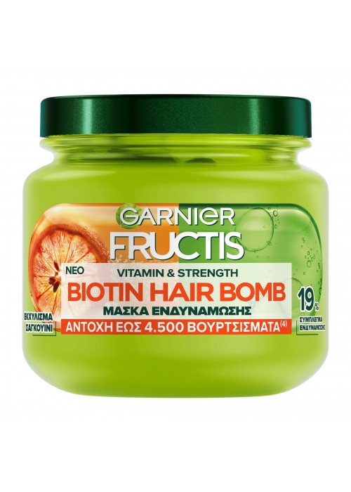 FRUCTIS ΜΑΣΚΑ ΜΑΛΛΙΩΝ BIOTIN HAIR BOMB 320ML