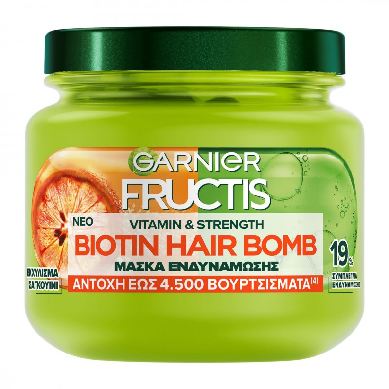 FRUCTIS ΜΑΣΚΑ ΜΑΛΛΙΩΝ BIOTIN HAIR BOMB 320ML