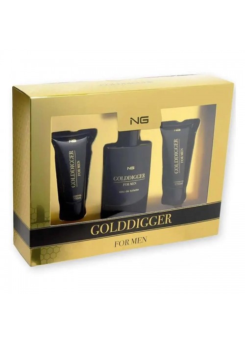 GOLDDIGGER MEN EDT 100ML- SHOWER GEL 50ML- AFTER SHAVE BALM 50ML