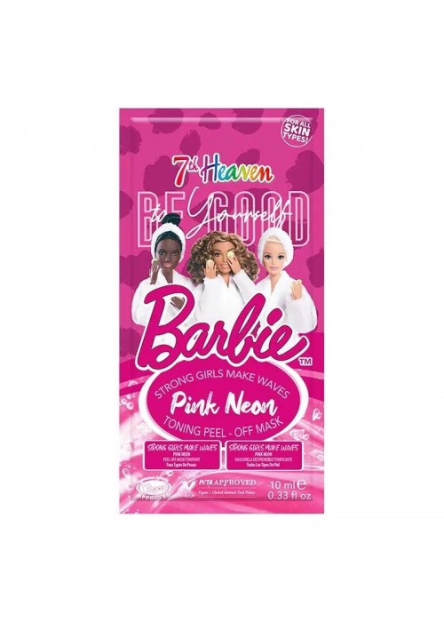 7TH BARBIE ΠΑΙΔΙΚΗ ΜΑΣΚΑ PINK NEON TONING PEEL OFF MASK 10ML