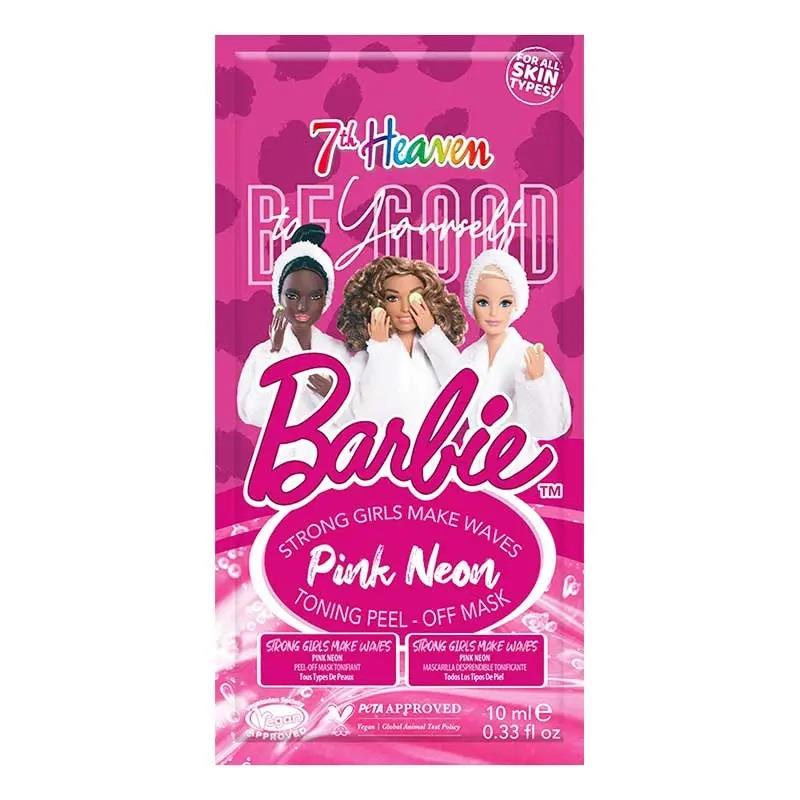 7TH BARBIE ΠΑΙΔΙΚΗ ΜΑΣΚΑ PINK NEON TONING PEEL OFF MASK 10ML