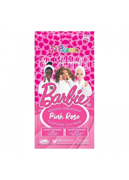 7TH BARBIE ΠΑΙΔΙΚΗ ΜΑΣΚΑ PINK ROSE CLEANSING CLAY MASK 10ML