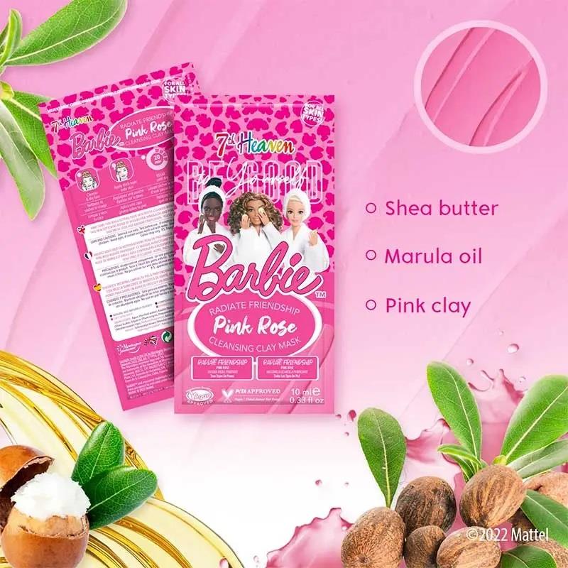 7TH BARBIE ΠΑΙΔΙΚΗ ΜΑΣΚΑ PINK ROSE CLEANSING CLAY MASK 10ML