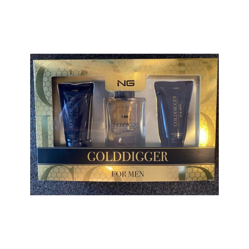 GOLDDIGGER MEN EDT 100ML- SHOWER GEL 50ML- AFTER SHAVE BALM 50ML