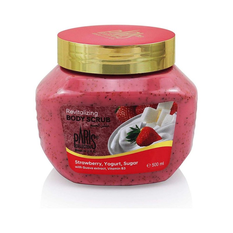 PARIS COLLECTION BODY SCRUB STRAWBERRY- YOGURT- SUGAR 500ML