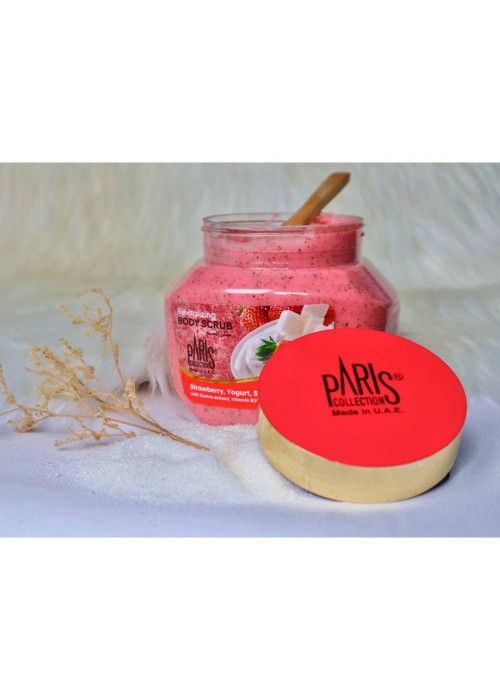 PARIS COLLECTION BODY SCRUB STRAWBERRY- YOGURT- SUGAR 500ML