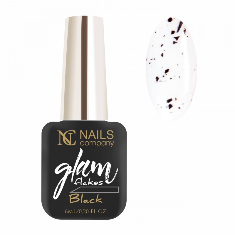 NC NAILS GLAM FLAKES BLACK 6ML