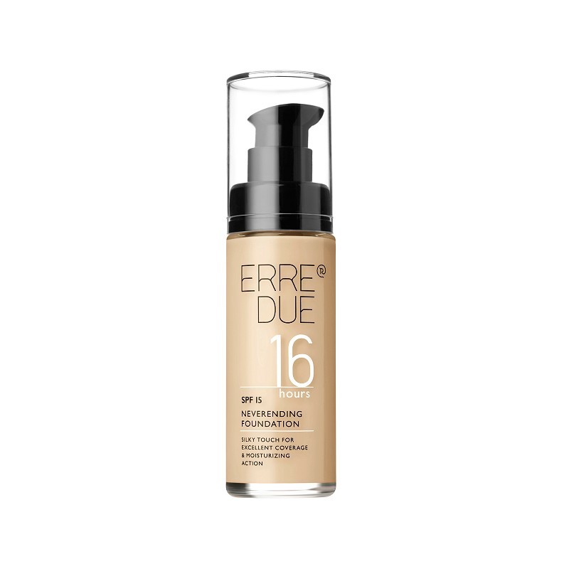 ERRE DUE NEVERENDING FOUNDATION 16HRS SPF15 N.501.00 LIGHT BEIGE 30ML